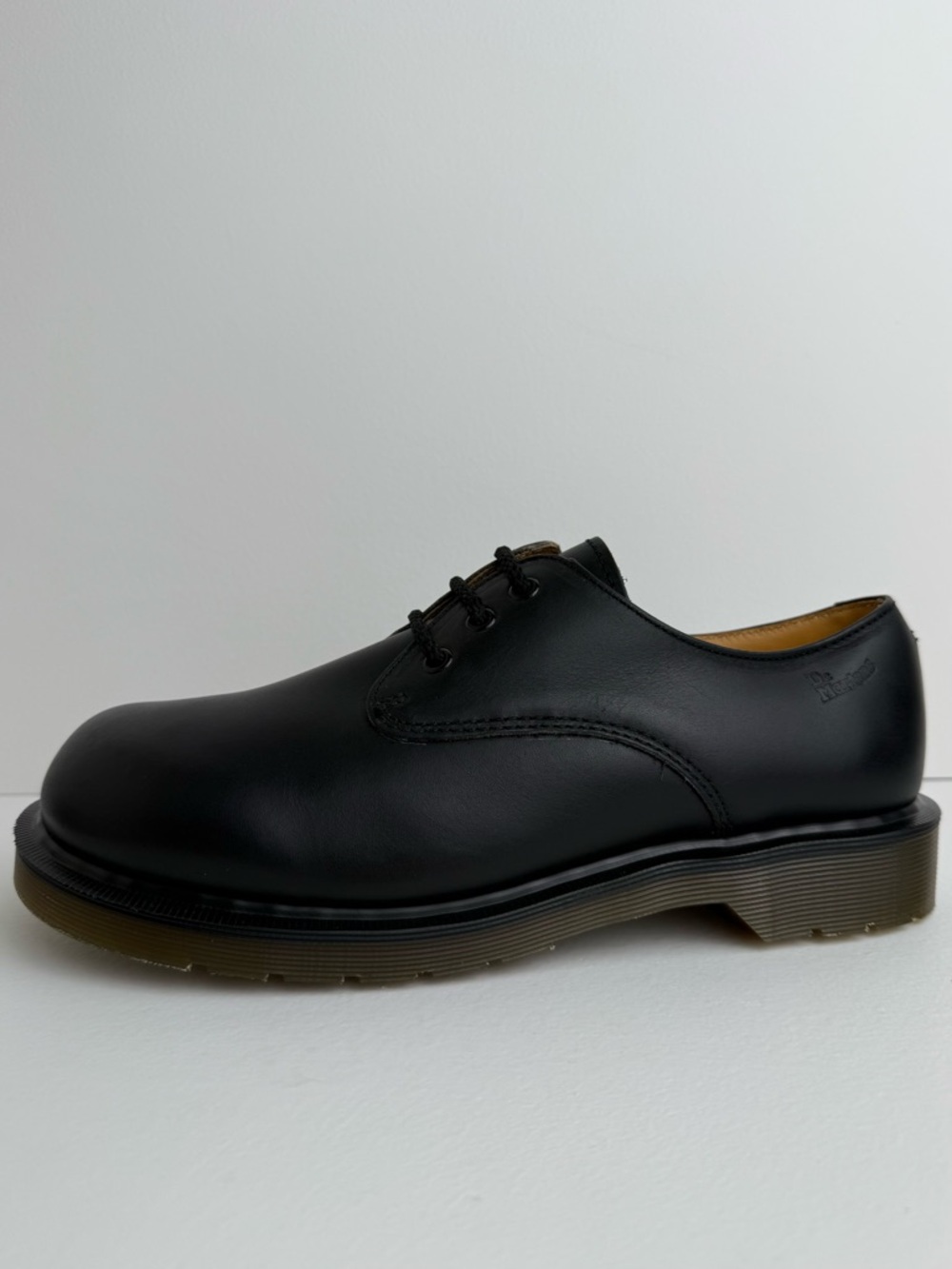 Vintage Dr. Martens England Black Greasy Leather Gibson Oxfords UK 8 - Picture 7 of 16